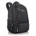 Solo® Executive Laptop Backpack, Black/Red 1 thumbnail image