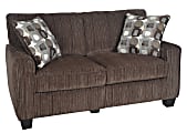 Serta® RTA San Paolo Collection Fabric Loveseat Sofa, 61"W, Mink Brown