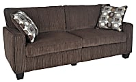 Serta® RTA San Paolo Collection Fabric Sofa, 73"W, Mink Brown