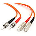 StarTech.com 2m Fiber Optic Cable  - LSZH - ST /SC - OM1 - ST to SC Fiber Patch Cable  - 2m ST/SC Fiber Optic Cable - FIBSTSC2 1 thumbnail image