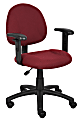 Boss Office Products Posture Mid-Back Task Chair, Black/Burgundy