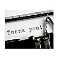 Retrospect Thank You Note Cards With Envelopes, 4 1/2" x 5 7/8", Typewriter, Box Of 10