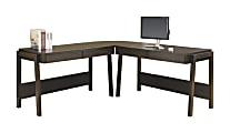 Monarch Specialties 3-piece Hollow-Core L-Shaped Desk Set (2 desks + 1 corner wedge), Cappuccino 1 thumbnail image