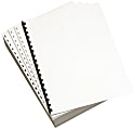 Lettermark® Custom Cut Sheets, 19-Hole Prepunched Left, Letter Size, 24 Lb, White, 500 Sheets Per Ream, Pack Of 5 Reams