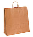 Partners Brand Paper Shopping Bags, 15 3/4"H x 16"W x 6"D, Kraft, Case Of 200