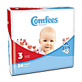 Attends® Comfees® Baby Diapers, Size 3, White, Pack Of 36