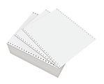Domtar Continuous Form Paper, Standard Perforation, 9 1/2" x 11", 15 Lb, Blank White, Carton Of 3,500 Forms 1 thumbnail image