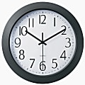 TEMPUS Flat-Panel Radio-Controlled Wall Clock, Black