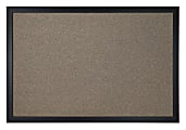 Office Depot® Brand Cork Bulletin Board, 18" x 24", Black Finish Frame