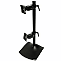 Ergotron DS100 - Mounting kit (2 pivots, 2 VESA adapters, base, 28" pole) - low profile - for 2 LCD displays - aluminum, steel - black - screen size: up to 27" - desktop