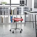 Flash Furniture Vibrant Tractor Seat Stool, Wine Red/Chrome