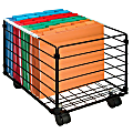 Innovative Storage Designs Mobile File Cube, 11 1/2"H x 12 3/4"W x 16"D, Letter/Legal, Black 1 thumbnail image