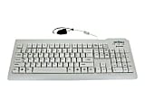 Seal Shield Silver Seal Medical-Grade Wired Keyboard, White