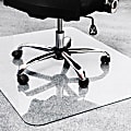 Floortex Glaciermat® Heavy Duty Glass Chair Mat for Hard Floors & Carpets - 48" x 60" - Crystal Clear Rectangular Glass Chair Mat For Hard Floor and All Carpet Piles - 60" L x 48" W x 0.2" D