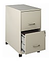 Realspace® 22"D Vertical 2-Drawer Mobile File Cabinet With Caster Kit, Metal, Stone