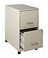 Realspace® 22"D Vertical 2-Drawer Mobile File Cabinet With Caster Kit, Metal, Stone 1 thumbnail image