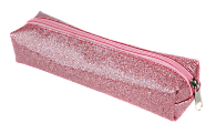 Divoga® Glitter Pencil Pouch, 8 5/8" x 1 15/16" x 1 15/16", Pink