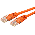 StarTech.com 6ft CAT6 Ethernet Cable - Orange Molded Gigabit CAT 6 Wire - 100W PoE RJ45 UTP 650MHz - Category 6 Network Patch Cord UL/TIA - 6ft Orange CAT6 up to 160ft - 650MHz - 100W PoE - 6 foot UL ETL verified