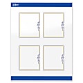 Avery® Print-To-The-Edge Labels & Sure Feed®, S00-DNF-PRWGP10, 4" x 3-1/3", Glossy White, Preprinted Gold & Navy Border & Floral Design, Pack Of 40 1 thumbnail image