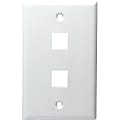 DataComm 20-3002-WH Keystone Faceplate - 2 x Socket(s) - White 1 thumbnail image