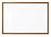 Office Depot® Brand Non-Magnetic Melamine Dry-Erase Whiteboard, 24" x 36", Wood Frame With Oak Finish