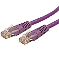 StarTech.com 20ft CAT6 Ethernet Cable - Purple Molded Gigabit CAT 6 Wire - 100W PoE RJ45 UTP 650MHz - C6PATCH20PL 1 thumbnail image