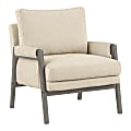 Office Star Amari Fabric Accent Chair, Linen