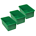 Romanoff Stowaway Trays, 5-1/4”H x 7-3/4”W x 13-1/4”D, Green, Pack Of 3 Trays 1 thumbnail image