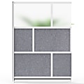 Luxor Modular Room Divider Wall System Add-On, 53" x 70", Gray