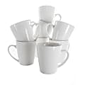 Elama Amie 8-Piece Porcelain Mug Set, 12 Oz, White 1 thumbnail image