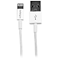 StarTech.com 1m (3ft) White Apple 8-pin Slim Lightning Connector to USB Cable for iPhone / iPod / iPad - 3.28 ft Lightning/USB Data Transfer Cable for iPhone, iPod, iPad