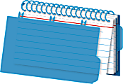 Office Depot® Brand Viewfront Spiral Index Cards With Polypropylene Cover, 3" x 5" Cards, Assorted Colors, 50 Bound Cards 1 thumbnail image