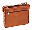 Siamod 13.3" Leather Messenger Bag - Napa Cashmere Leather - Shoulder Strap - 13" Height x 15.5" Width x 4.5" Depth