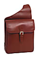 Siamod 14" Leather Vertical Messenger Bag - Leather - 14.8" Height x 13" Width x 4.3" Depth