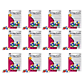 Charles Leonard Map Tacks, 1/4" x 3/8", Assorted Colors, 20 Tacks Per Box, Pack of 12 Boxes