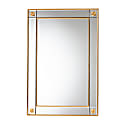 Baxton Studio Iara Modern Glam And Luxe Wood Accent Wall Mirror, 42”H x 28”W x 1-3/16”D, Antique Goldleaf
