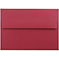 JAM Paper® Envelopes, #4 Bar (A1), Gummed Seal, Red Metallic, Pack Of 25