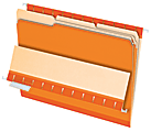 Pendaflex® 1/3-Cut Color Interior Folders, Letter Size, Orange, Box Of 100
