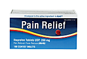 Medline Ibuprofen Tablets, 200mg, Pack Of 100