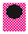Divoga® Chalk Notebook, 8 1/2" x 10 1/2", College Ruled, Pink Polka Dot Design, 80 Sheets