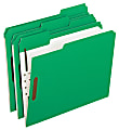 Oxford® Interior Grid Folders With Fasteners, Letter Size, Green, Box Of 50