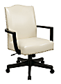 Inspired by Bassett® Morgan Bonded Leather High-Back Manager Chair, Cream/Dark Espresso
