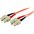 StarTech.com 5m Fiber Optic Cable - Multimode Duplex 50/125 - OFNP Plenum - SC/SC - OM2 - SC to SC Fiber Patch Cable - First End: 2 x SC Male Network - Second End: 2 x SC Male Network - 10 Gbit/s - Patch Cable - Orange