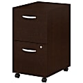 Bush Business Furniture Components 21"D Vertical 2-Drawer Mobile File Cabinet, Mocha Cherry, Standard Delivery