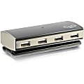 C2G 7-Port USB 2.0 Aluminum Hub for Chromebooks, Laptops, and Desktops - DB-25 Female, Type A Male USB - 6ft - Blue"