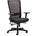 Lorell® Comfort Mesh High-Back Fabric Seat Chair, Seat Slide, Black
