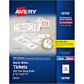 Avery® Tear-Away Stubs Matte Printable Tickets - White - 500/Pack