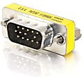 C2G HD15 VGA M/M Mini Gender Changer (Coupler) - 1 x 15-pin HD-15 Male - 1 x 15-pin HD-15 Male - Silver, Yellow