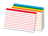 Office Depot® Brand Color-Coded Ruled Index Cards, 4" x 6", Assorted Colors, Pack Of 100