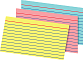 Office Depot® Brand Index Cards And Tray Set, 3" x 5", Assorted Colors, Pack Of 180 Cards